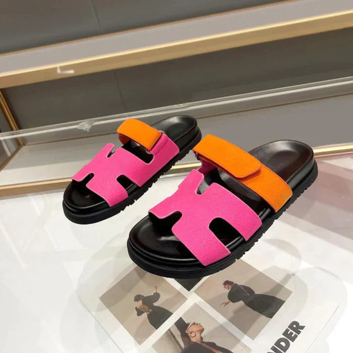 Sandalias Gladiadoras Mujer con Cierre de Velcro Ajustable
