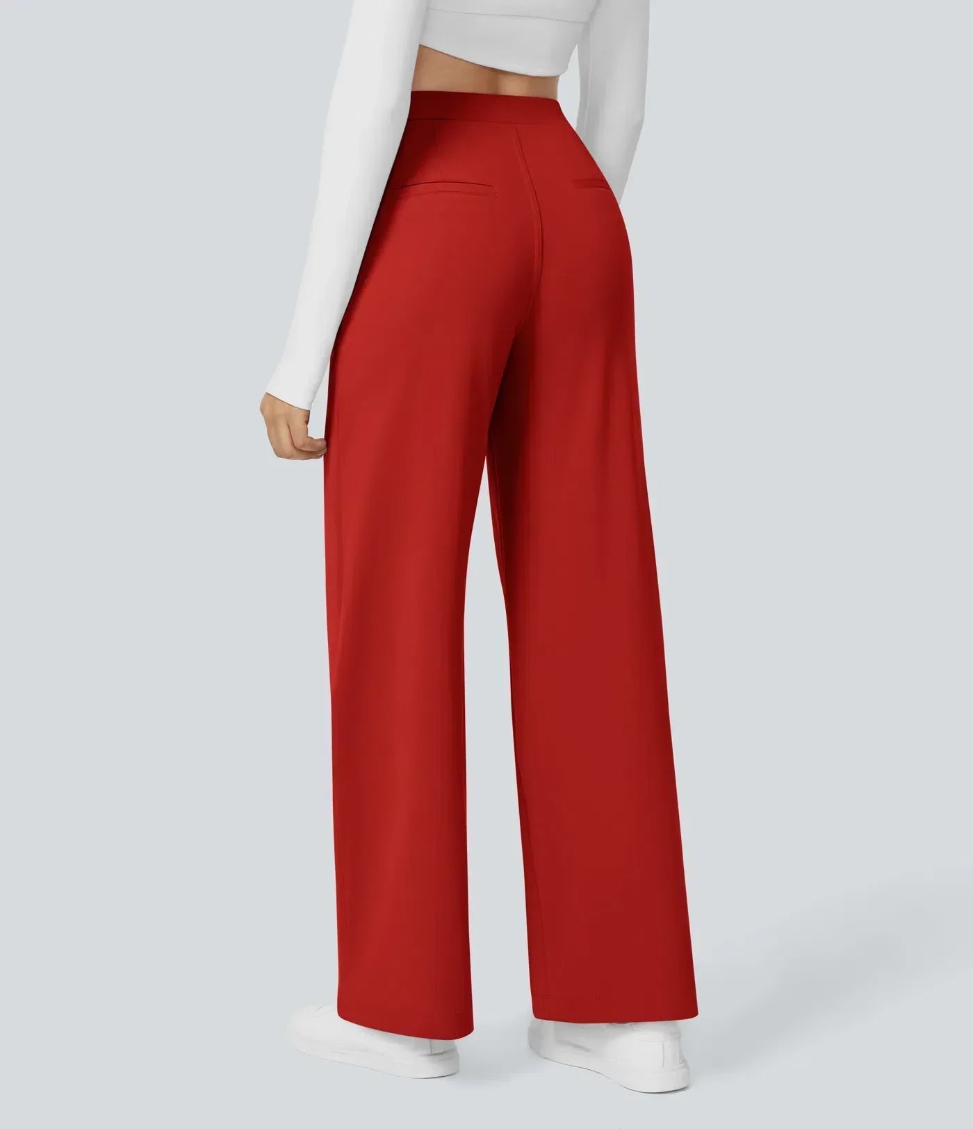 Pantalones Mujer Talle Alto Pierna Ancha Corte Amplio