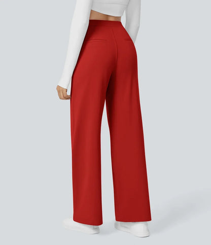 Pantalones Mujer Talle Alto Pierna Ancha Corte Amplio