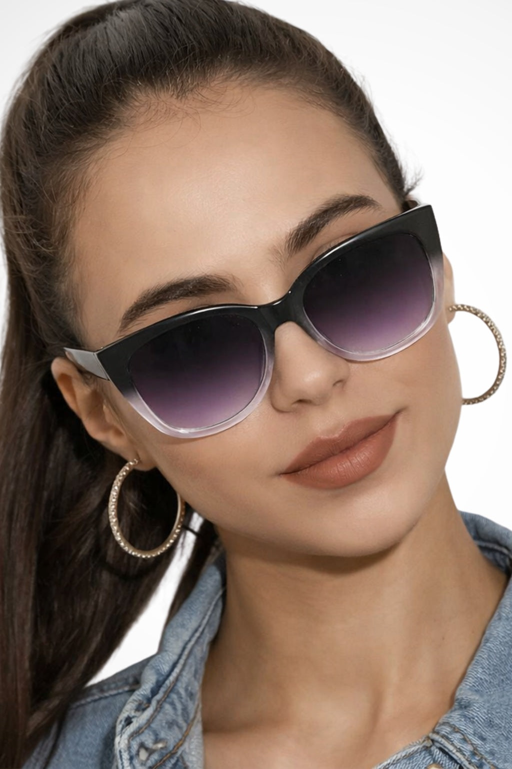 Gafas de sol mujer estilo gato lente degradada oversize - Mavetta