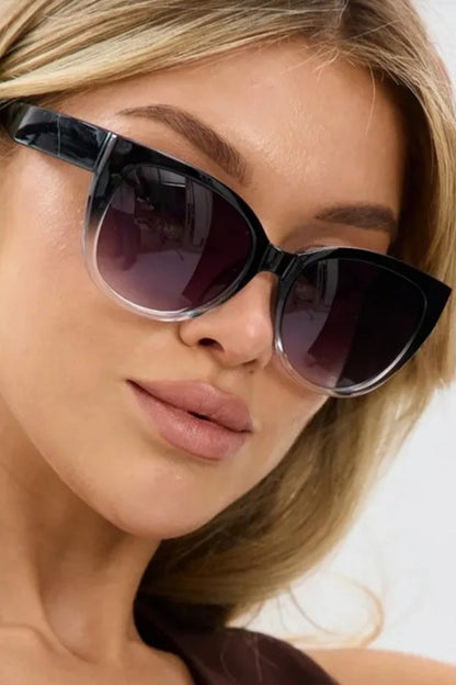 Gafas de sol mujer estilo gato lente degradada oversize