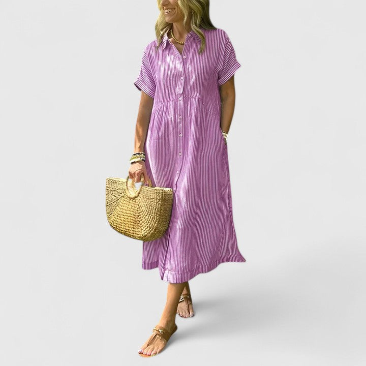 Vestido Camisero Mujer Algodón Ajuste Casual