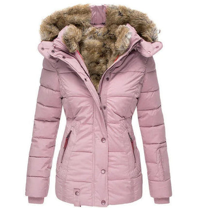 Abrigo Mujer Acolchado Forro Polar Invierno Capucha