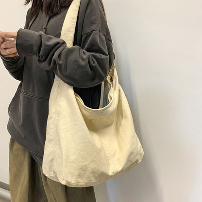 Bolso Mujer de Lona Grande con Cierre Cremallera y Asa Hombro