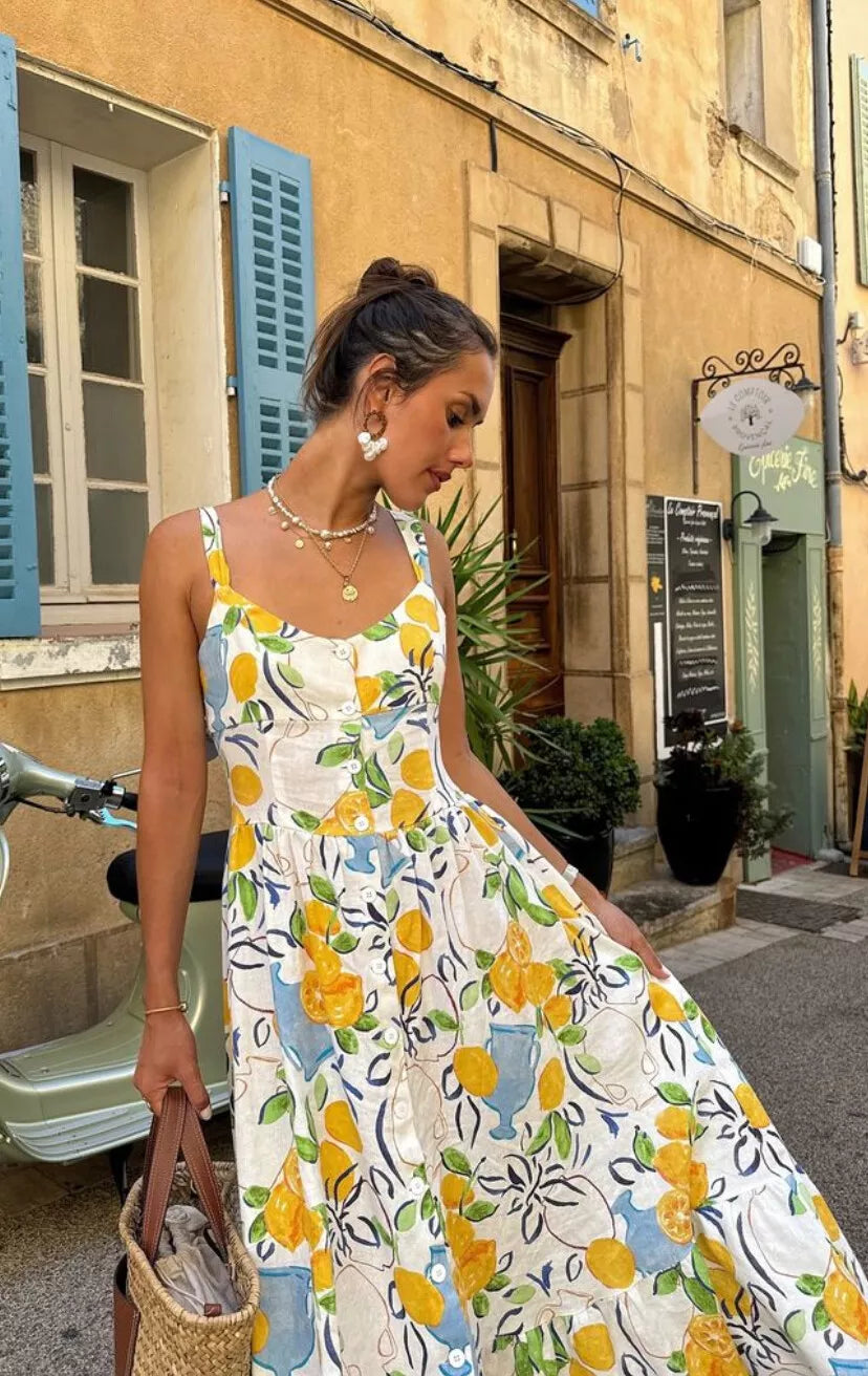 Vestido Mujer con Tiras Ajustables Corte en A - Mavetta