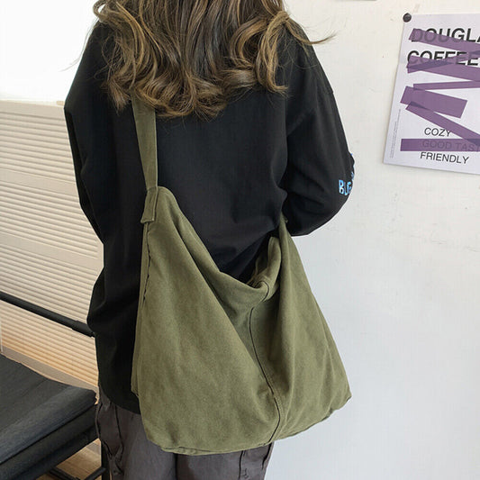 Bolso Mujer de Lona Grande con Cierre Cremallera y Asa Hombro - Mavetta