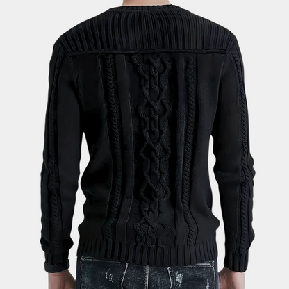 Jersey Hombre de Punto Trenzado Ajuste Clásico