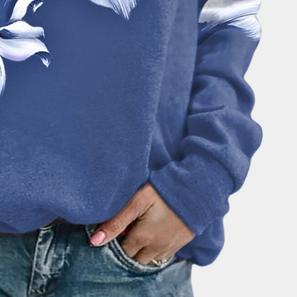 Sudadera mujer de Algodón Estampado Floral Ajuste Regular