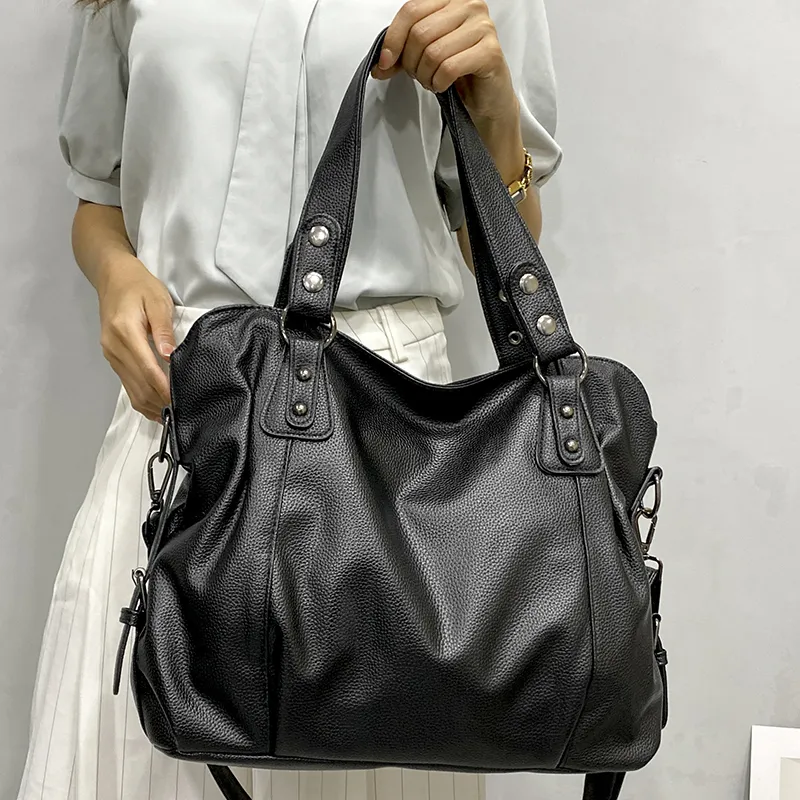 Bolso de hombro mujer piel suave gran capacidad diseño elegante
