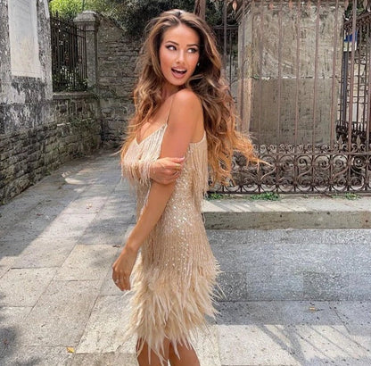 Vestido Cocktail Mujer Ajustado Elegante