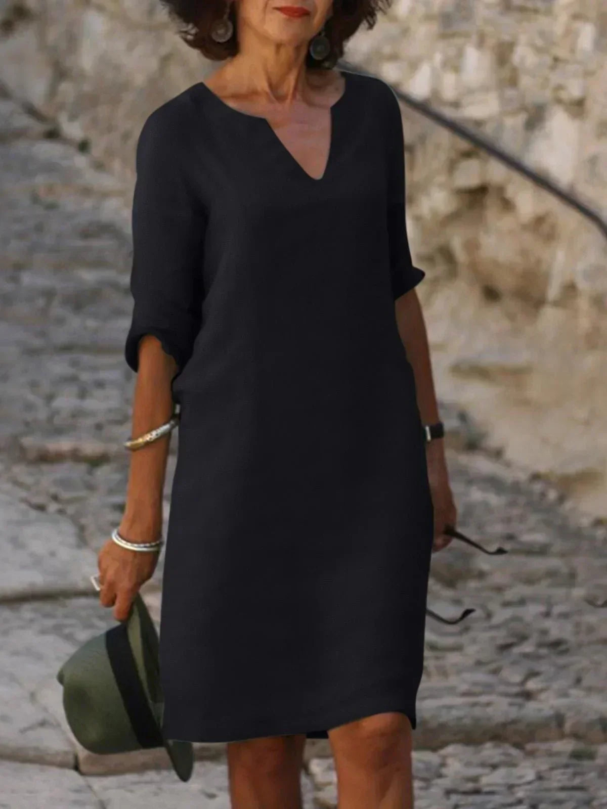 Vestido Mujer Elegante Escote en V para Invitada Boda - Mavetta