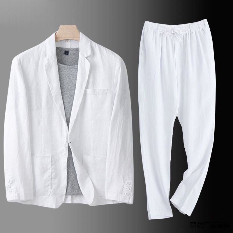 Traje Hombre de Lino Ligero Transpirable Corte Elegante
