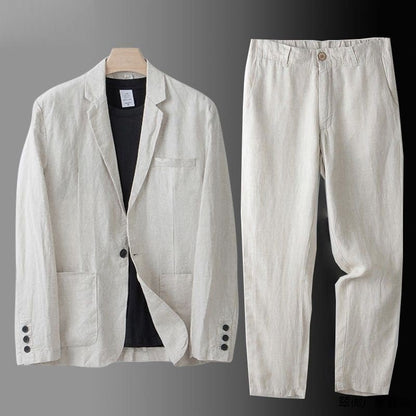 Traje Hombre de Lino Ligero Transpirable Corte Elegante