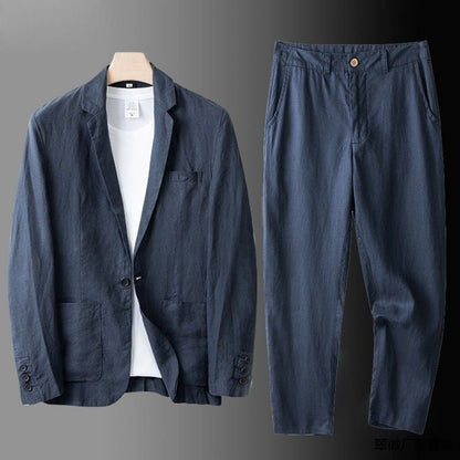 Traje Hombre de Lino Ligero Transpirable Corte Elegante