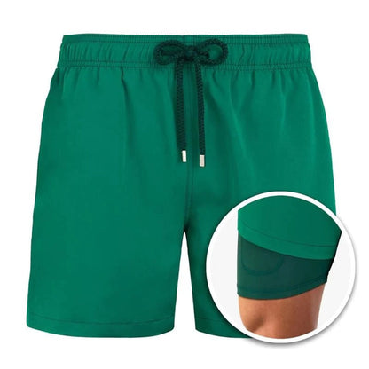 Bañador Corto Hombre Estampado Tropical Ajuste Cómodo