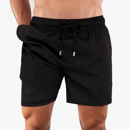 Bañador Corto Hombre Estampado Tropical Ajuste Cómodo