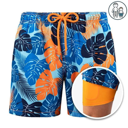 Bañador Corto Hombre Estampado Tropical Ajuste Cómodo