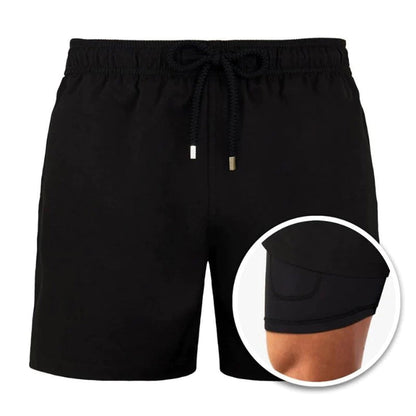 Bañador Corto Hombre Estampado Tropical Ajuste Cómodo