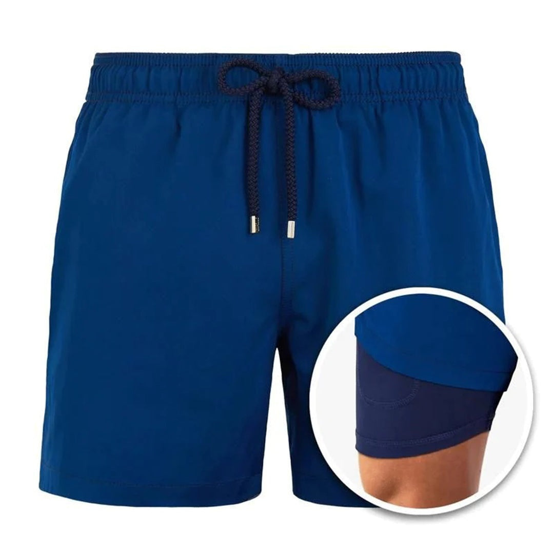 Bañador Corto Hombre Estampado Tropical Ajuste Cómodo