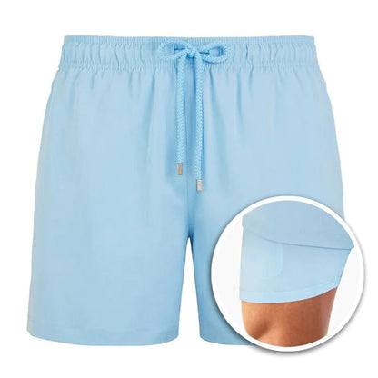 Bañador Corto Hombre Estampado Tropical Ajuste Cómodo