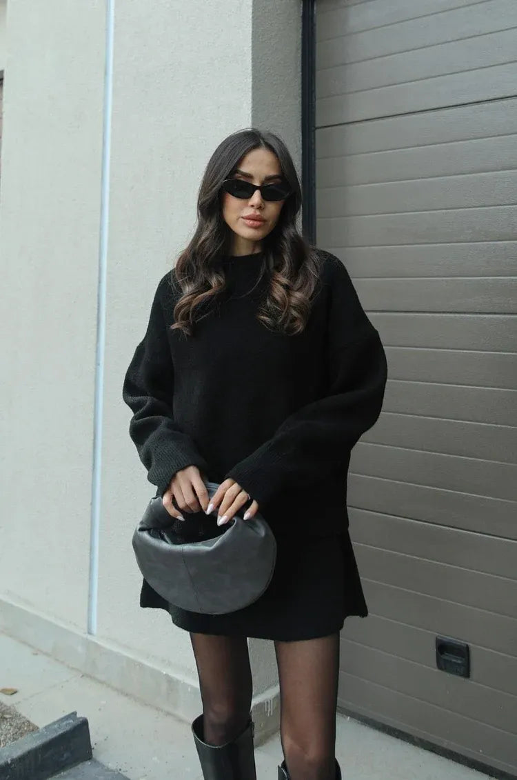 Conjunto Mujer de Punto Suave de Dos Piezas