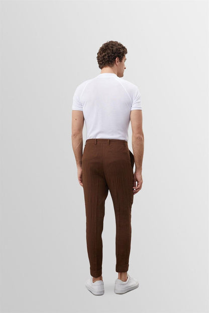 Camiseta Hombre Cuello Alto Algodón Entallada Manga Corta