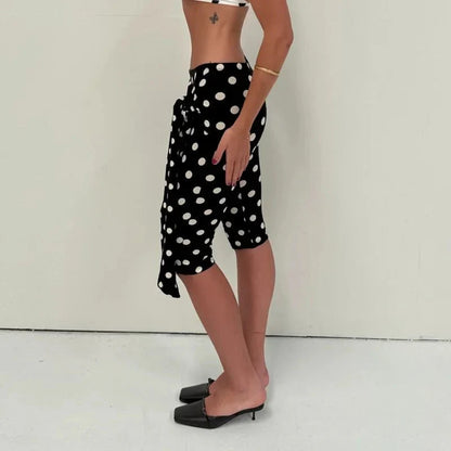 Pantalones Capri Mujer Algodón Elástico Talle Alto