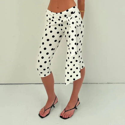 Pantalones Capri Mujer Algodón Elástico Talle Alto