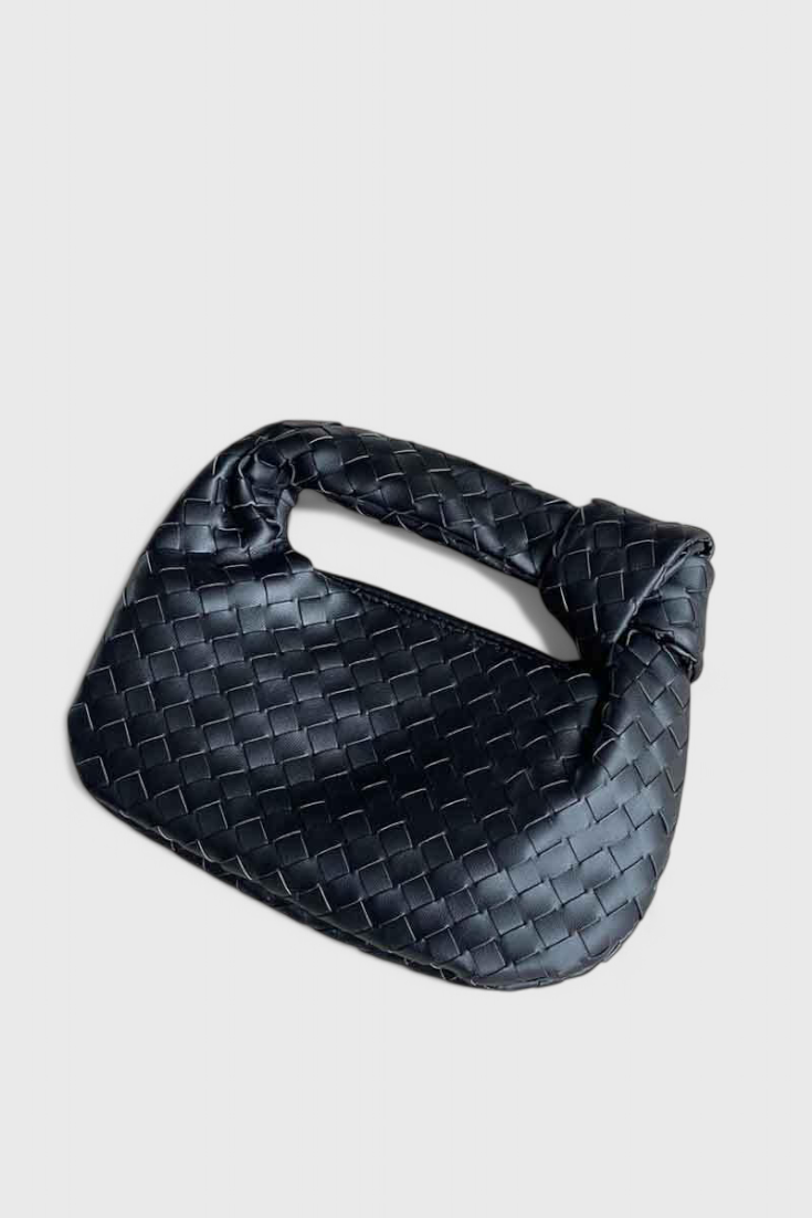 Bolso Satchel Mujer Cuero Vegano Tejido Compacto