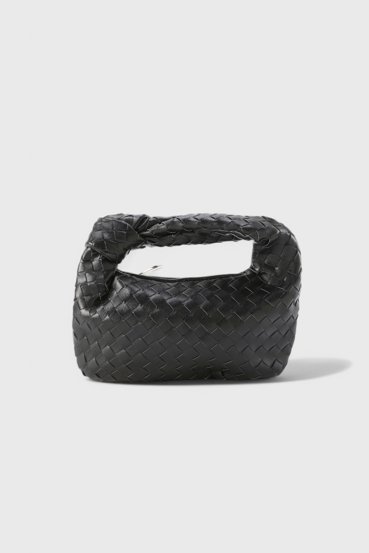 Bolso Satchel Mujer Cuero Vegano Tejido Compacto