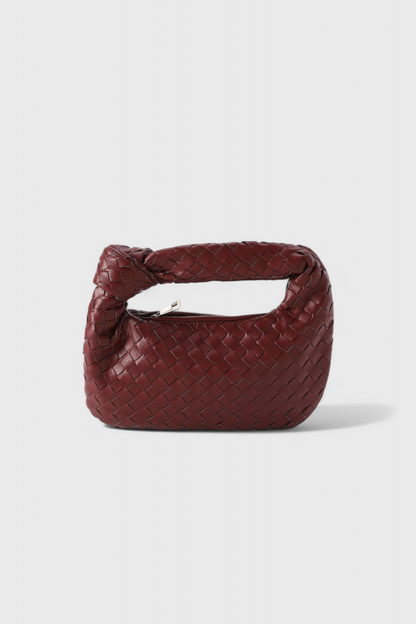 Bolso Satchel Mujer Cuero Vegano Tejido Compacto