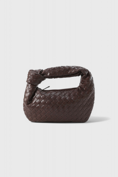 Bolso Satchel Mujer Cuero Vegano Tejido Compacto