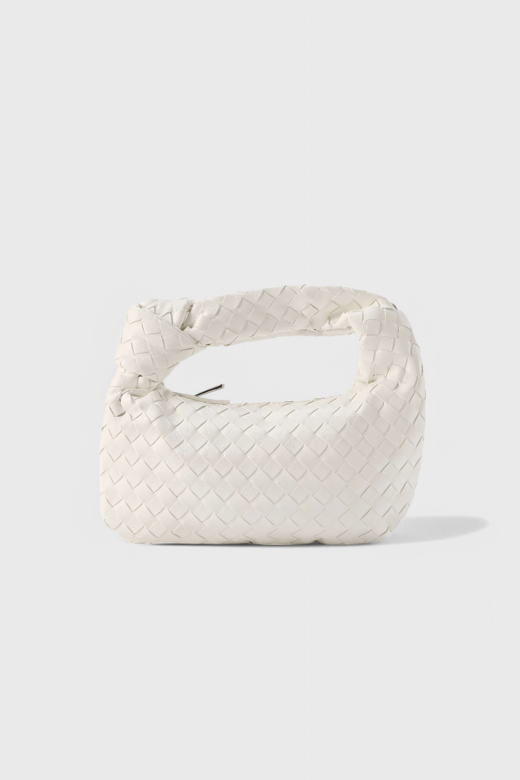 Bolso Satchel Mujer Cuero Vegano Tejido Compacto