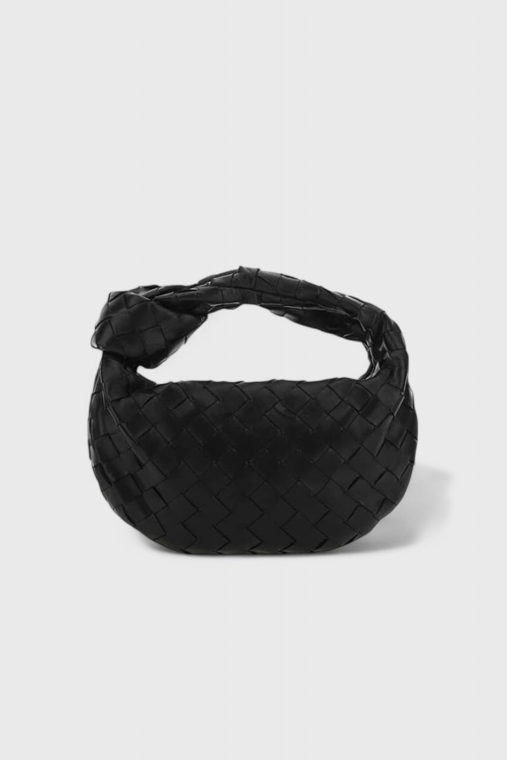 Bolso Satchel Mujer Cuero Vegano Tejido Compacto