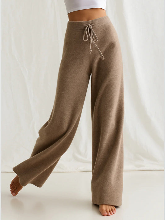 Pantalón Palazzo Mujer de Punto Cintura Elástica - Mavetta