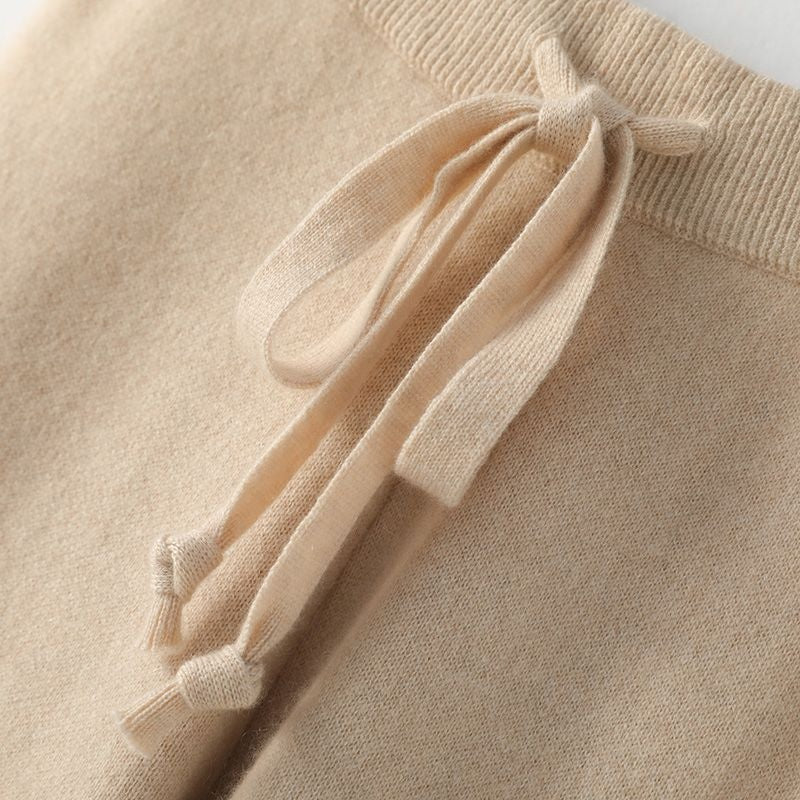 Pantalón Palazzo Mujer de Punto Cintura Elástica