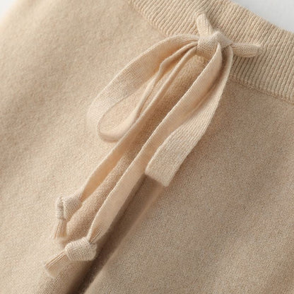 Pantalón Palazzo Mujer de Punto Cintura Elástica