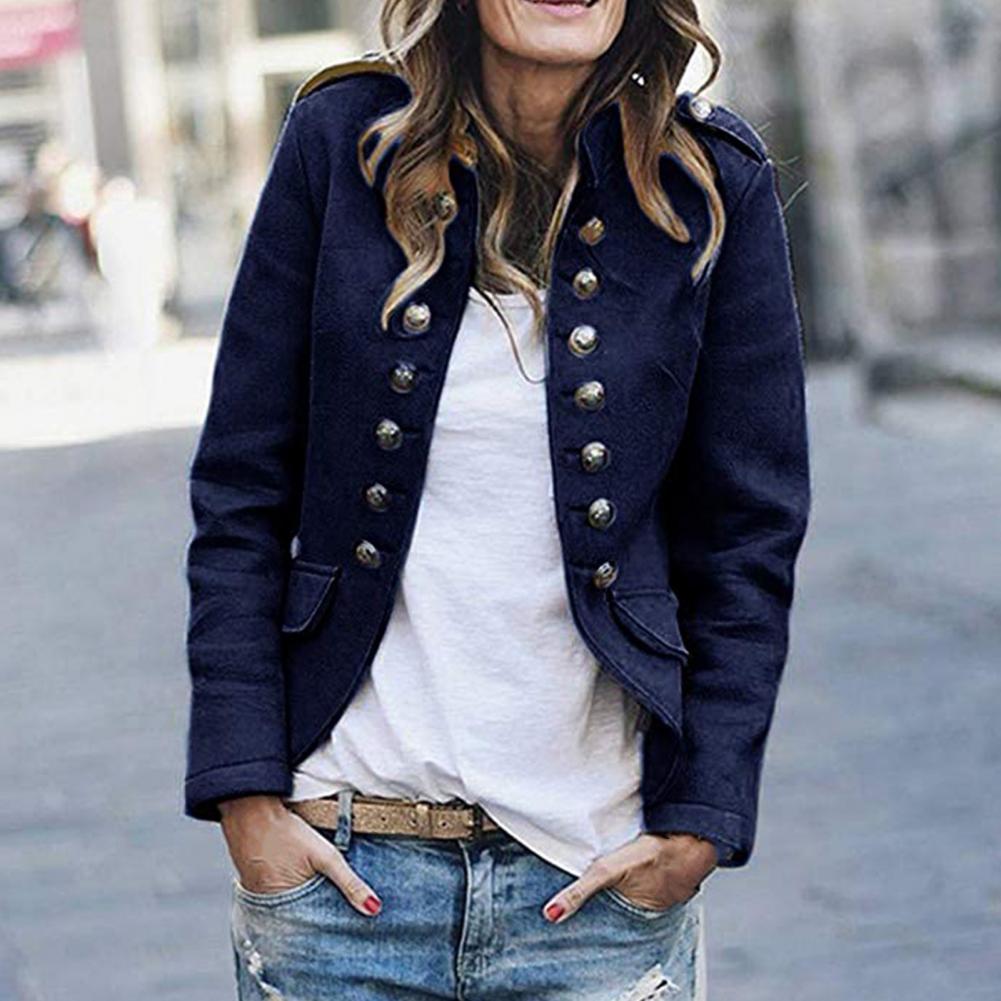 Chaqueta casual mujer con bolsillos ajuste cómodo