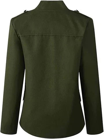 Chaqueta casual mujer con bolsillos ajuste cómodo