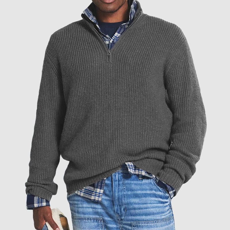 Jersey Hombre Media Cremallera Corte Relajado - Mavetta