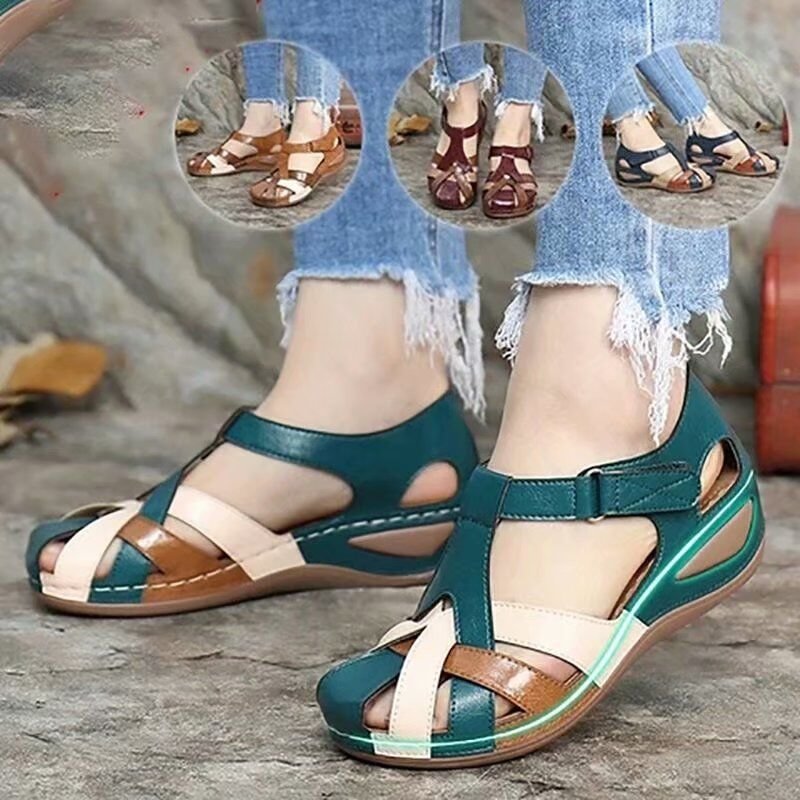 Sandalias Mujer Ortopédicas Cuña Amortiguación Transpirable