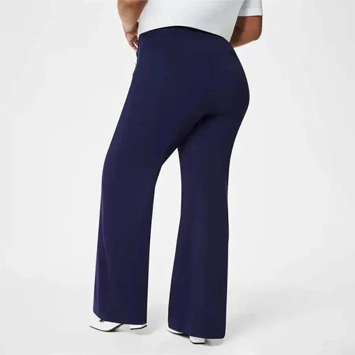 Pantalón Mujer Elástico Tiro Alto Botones