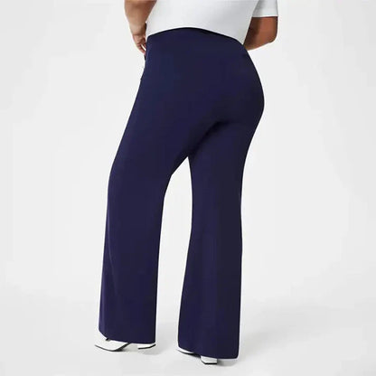 Pantalón Mujer Elástico Tiro Alto Botones