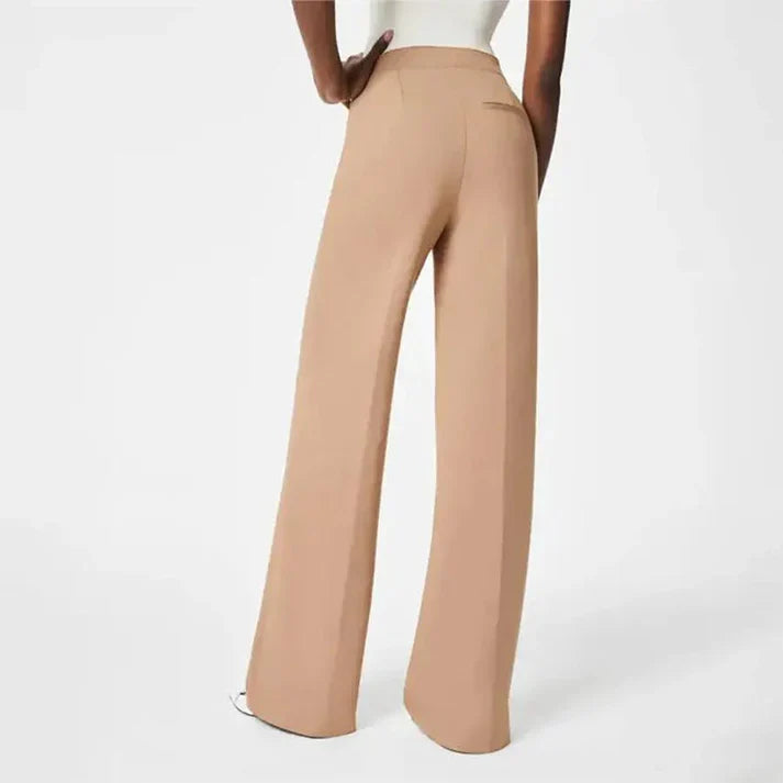 Pantalón Mujer Elástico Tiro Alto Botones