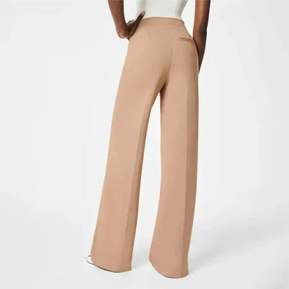 Pantalón Mujer Elástico Tiro Alto Botones