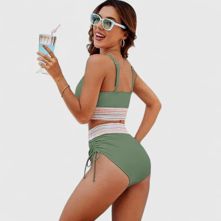 Bañador Mujer con Diseño Cruzado y Alta Elasticidad
