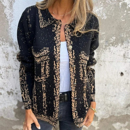 Blazer Mujer Textura Suave Corte Oversize