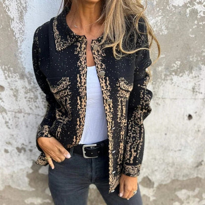 Blazer Mujer Textura Suave Corte Oversize