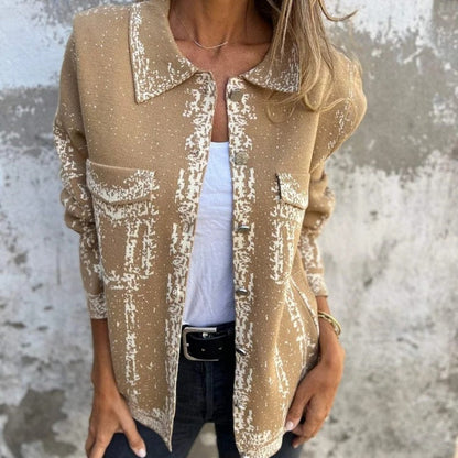 Blazer Mujer Textura Suave Corte Oversize