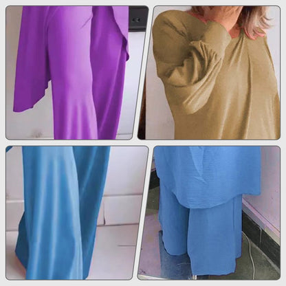 Conjunto Mujer de Dos Piezas Túnica y Pantalón Ancho